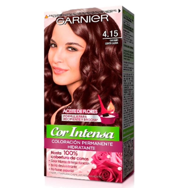 Coloración Nutrisse Cor Intensa Castaño Ceniza Caoba 4.15