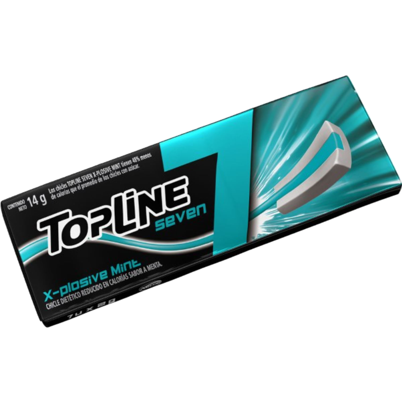 Chicle Topline 7 Menta 14 G