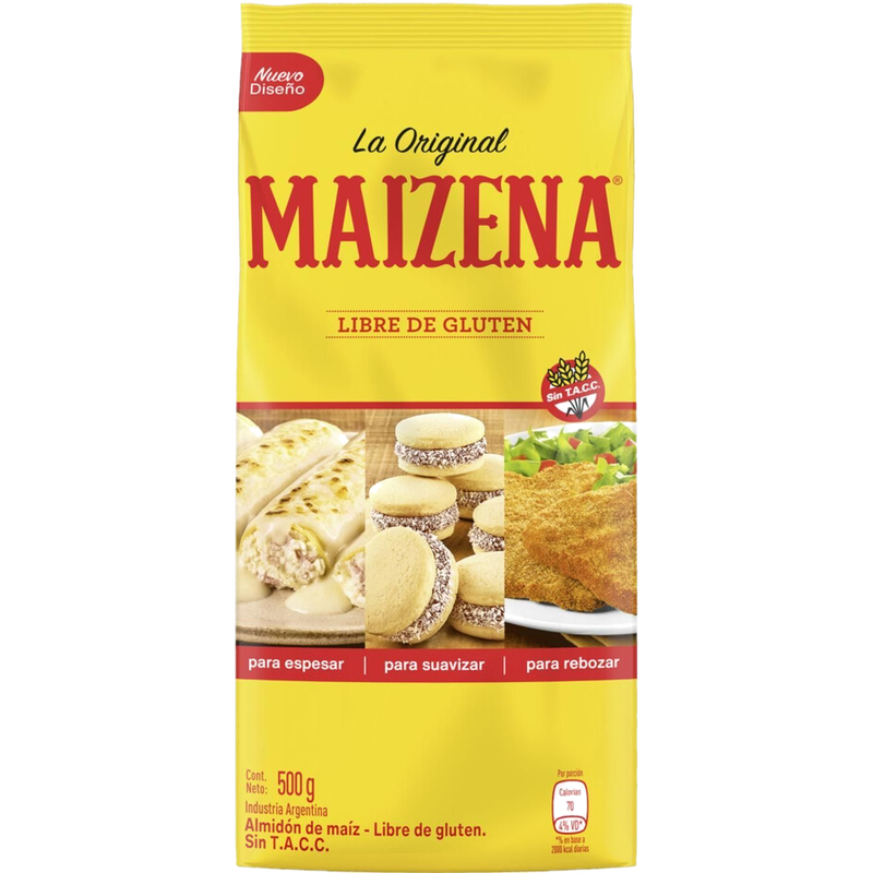 Almidón De Maíz Maizena Clásico Sin Gluten 500 G