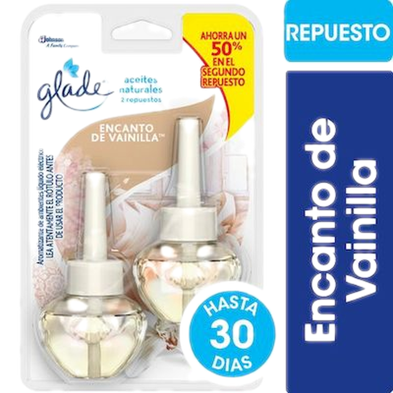 Aromatizante Glade Aceites Naturales Vainilla Repuesto 21cc