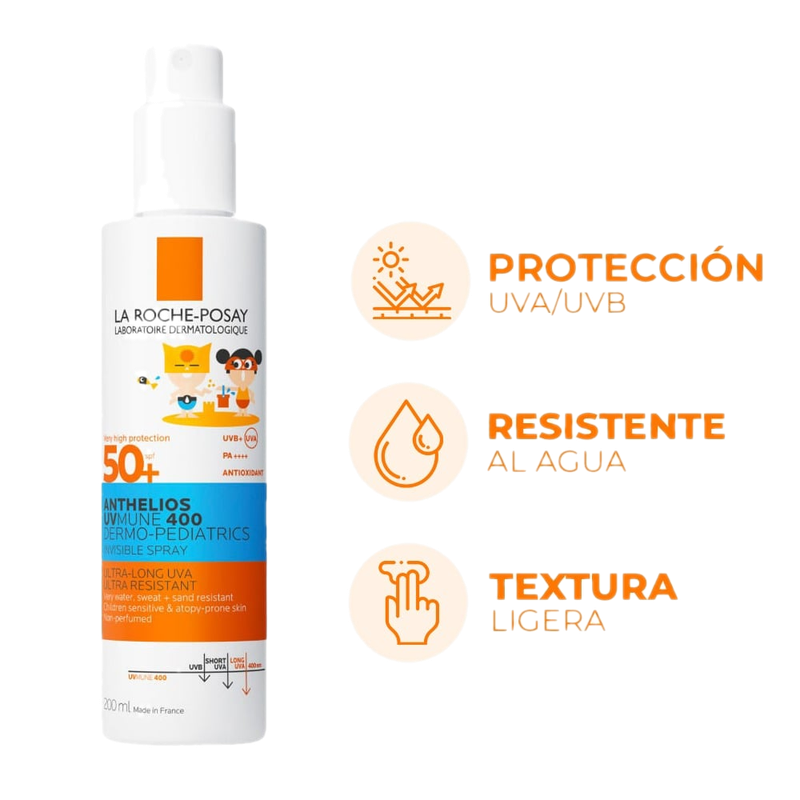 Protector Solar La Roche Posay Anthelios Dermopediatrics Spray Fps50+ 200 Ml