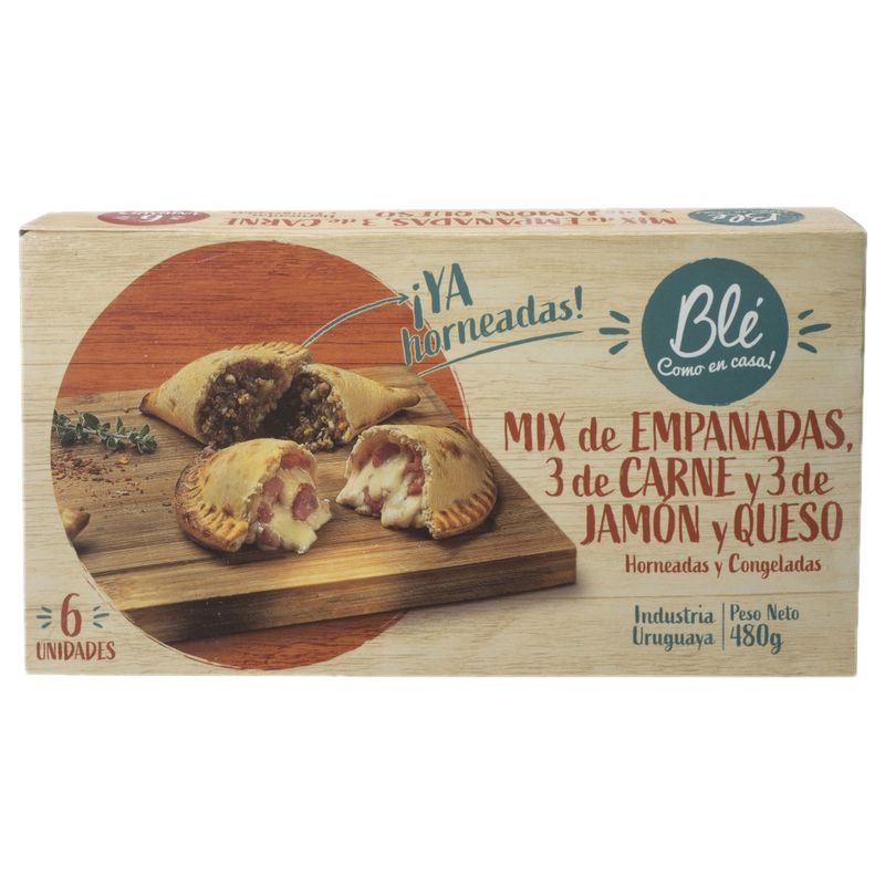 Empanadas 6 Ble Mix Carne + Espinaca + Queso 480 G