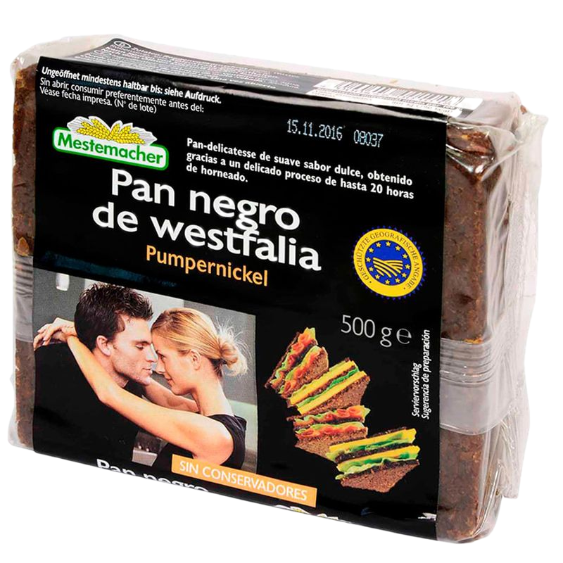 Pan Centeno Pumpernickel Mestemacher 500 G