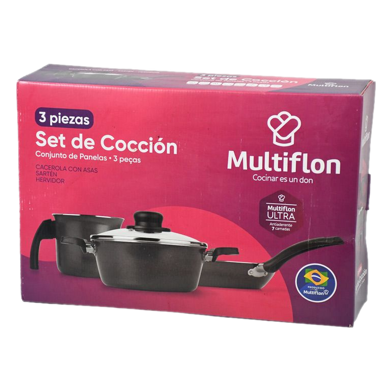 Juego De Batería Multiflon 3 Piezas