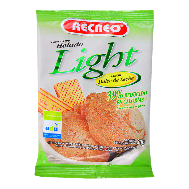 Helado Light Dulce De Leche Recreo 80 G
