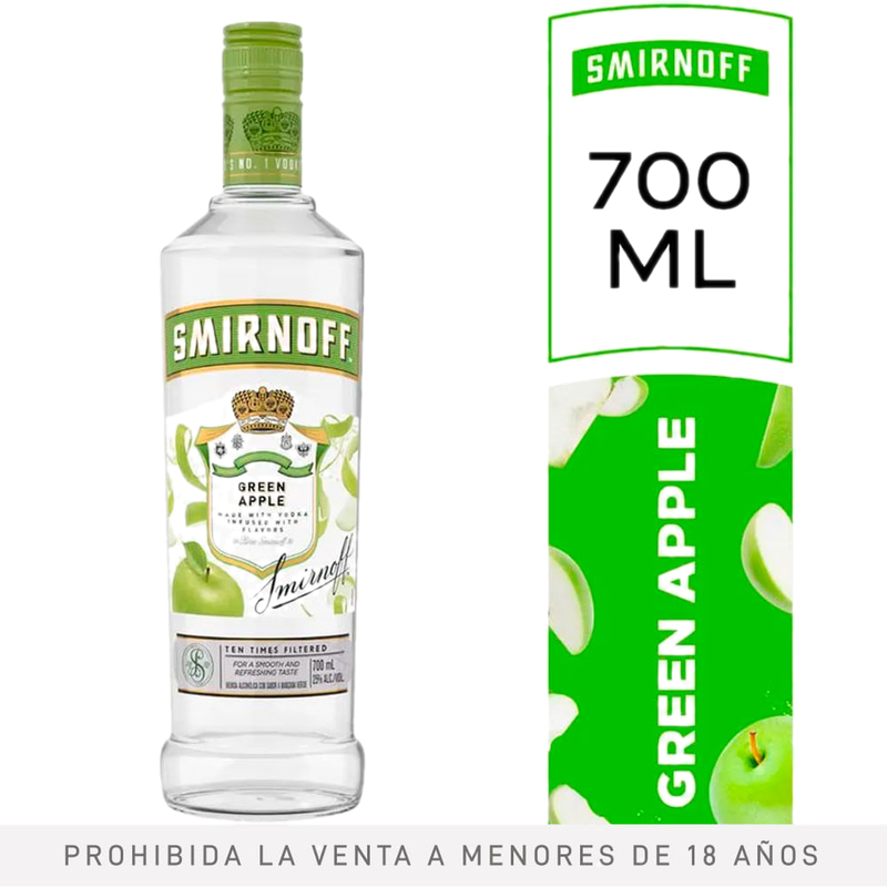 Vodka Smirnoff Gr Apple 700 Ml