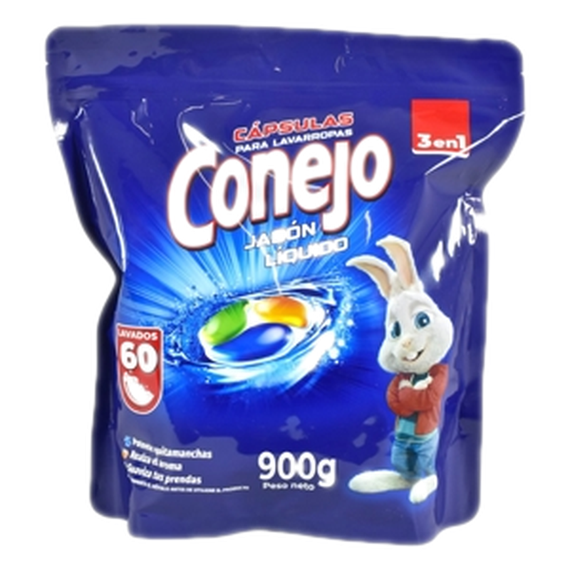 Detergente Para Ropa Conejo En Cápsulas 60 Unidades