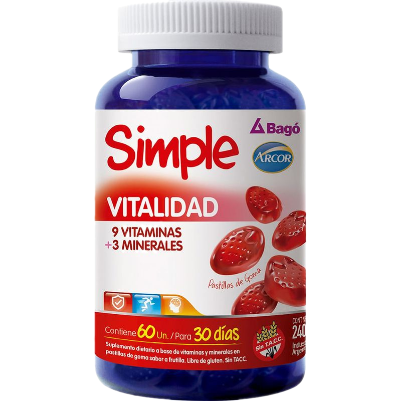 Suplemento Simple Vitalidad 60 Unidades