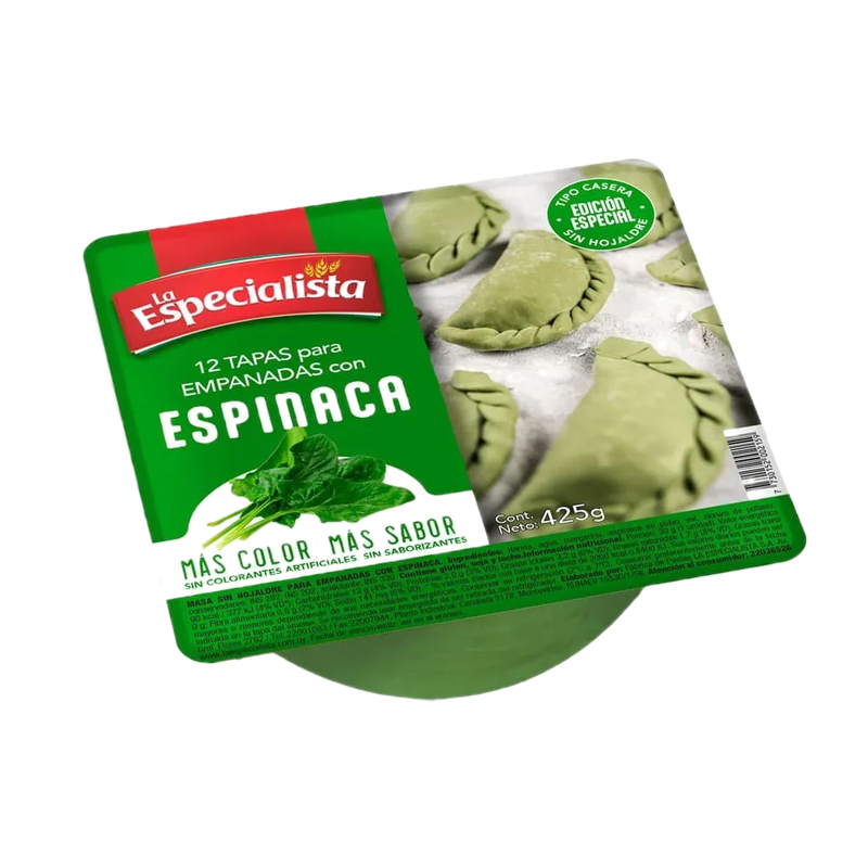 Tapas Para Empanadas La Especialista Espinaca 12 Unidades