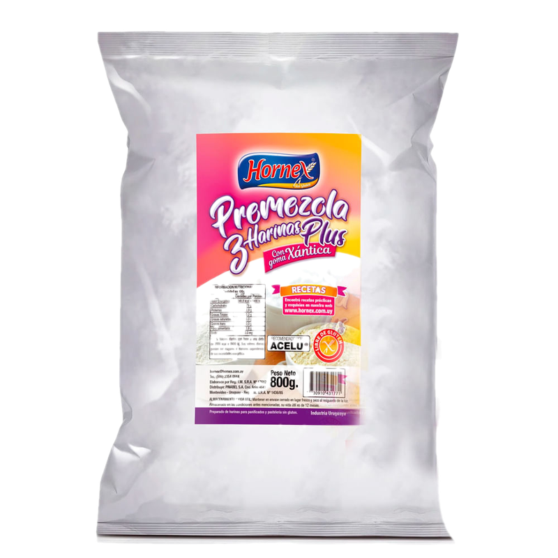 Premezclas 3 Harinas Plus Hornex 800 G