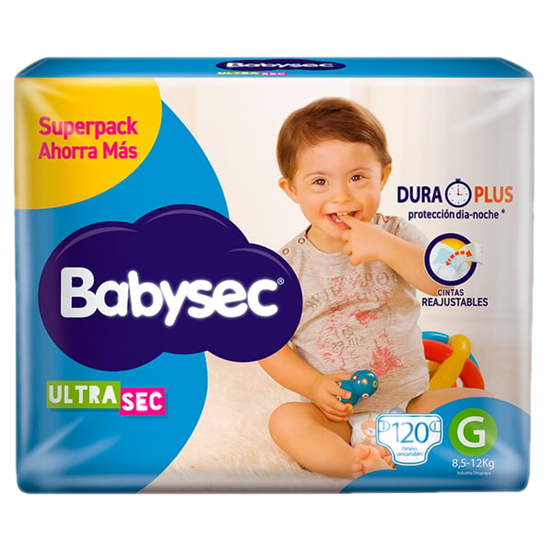 Pañales Babysec Ultra Super G 120 Unidades