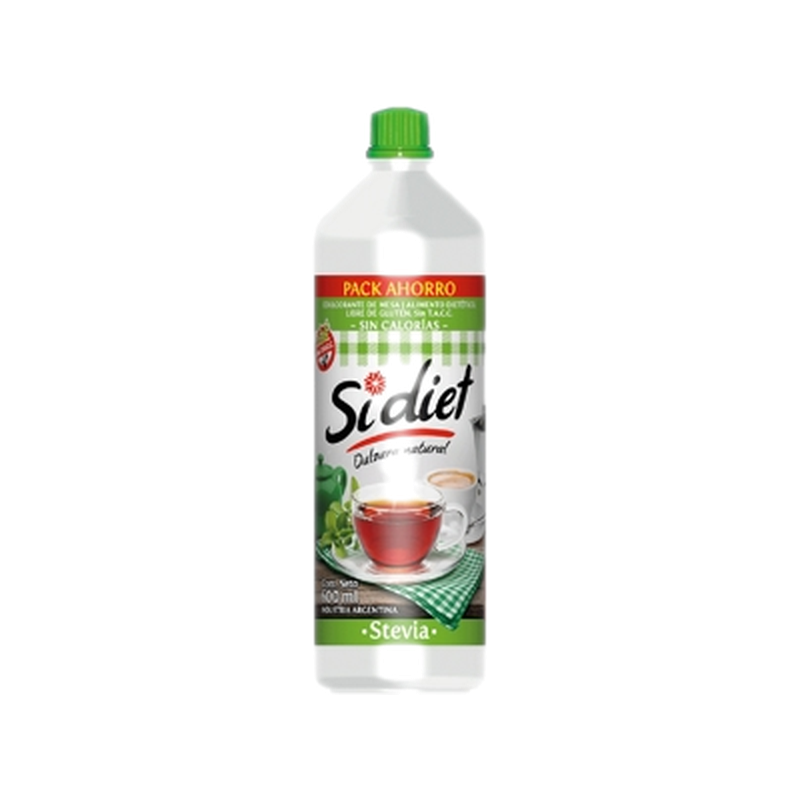 Edulcorante Si Diet Con Stevia 600 Ml