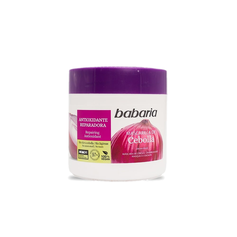 Mascarilla Capilar Babaria De Cebolla Antioxidante Reparadora 400 Ml