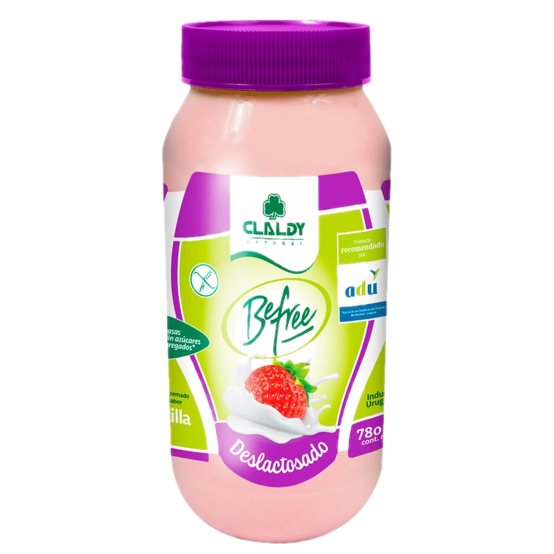 Yogur Be Free Deslactosado Claldy Frutilla 780 Ml