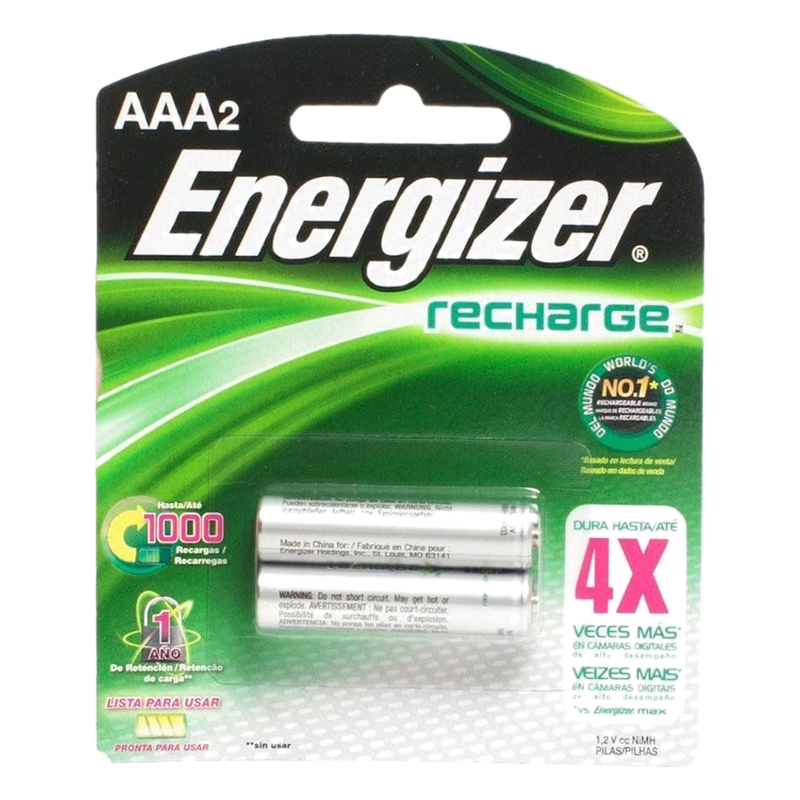 Pila Energizer Aaa Recargable Nimh 700mah 2 Unidades