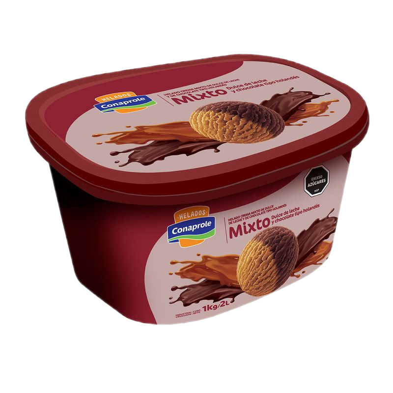 Helado Conaprole Chocolate Holandés Y Dulce De Leche 2 L