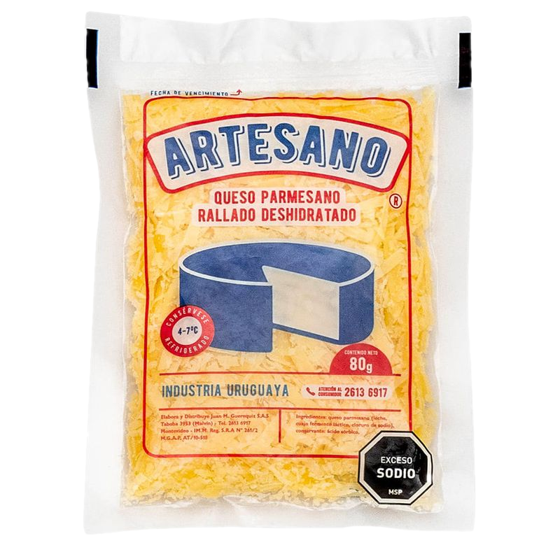 Queso Rallado Hebras Artesano 80 G