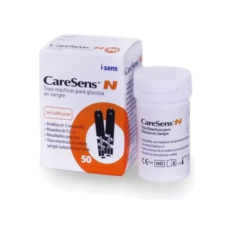 Tiras Caresens 50 Unidades