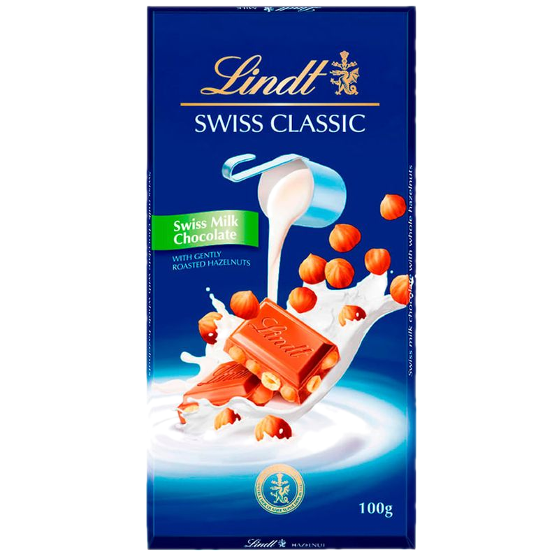 Chocolate Lindt Lindor Leche Y Avellanas 100 G