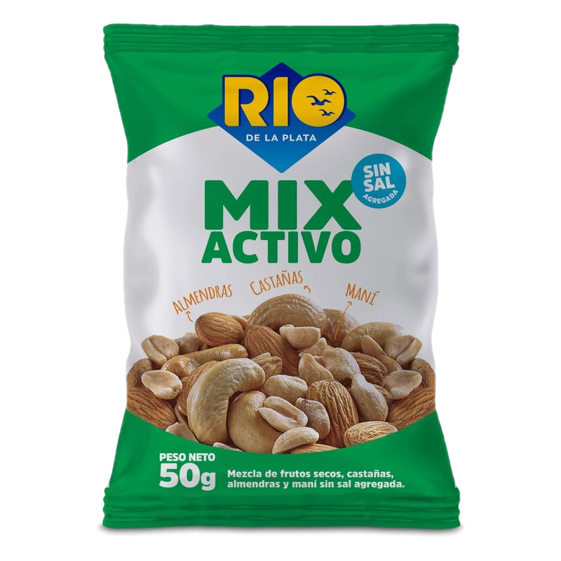 Mix Activo Almendras, Castañas Y Maní Río De La Plata 50 G