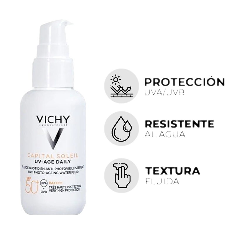 Protector Solar Vichy Uv Age Fps50+ Sin Color 40 Ml