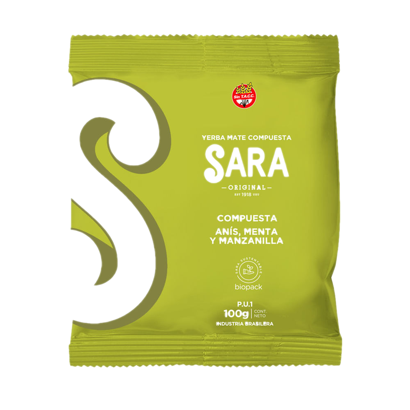 Yerba Sara Anis Menta Manzanilla Cebadura 100 G