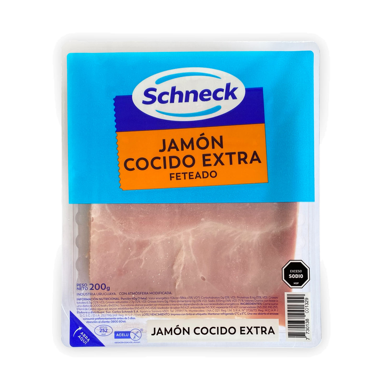 Jamon Schneck Cocido Extra Feteado 200 G