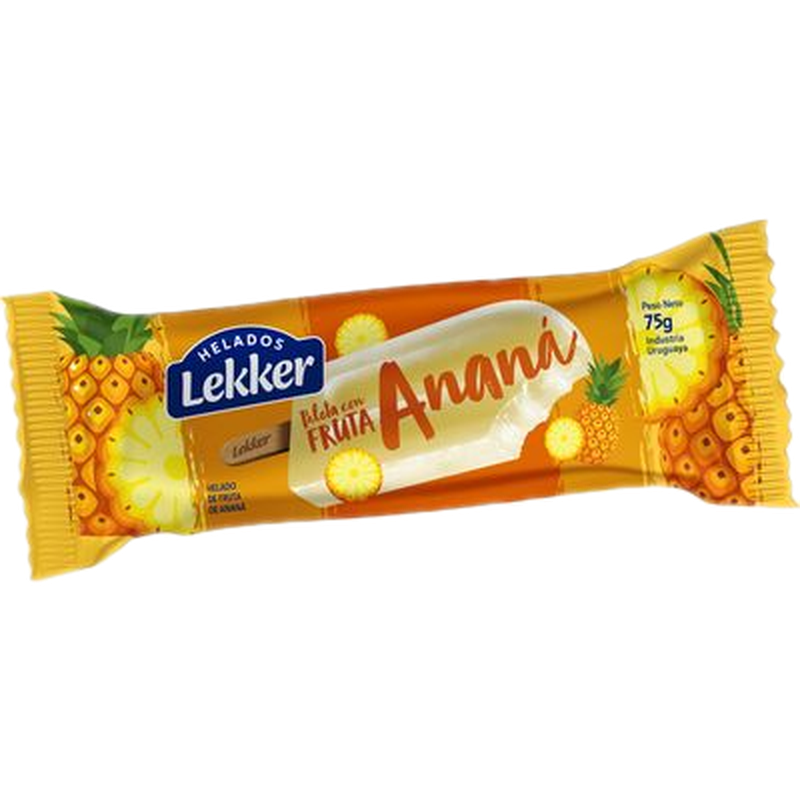 Helado Lekker Palito De Fruta Ananá 50 G