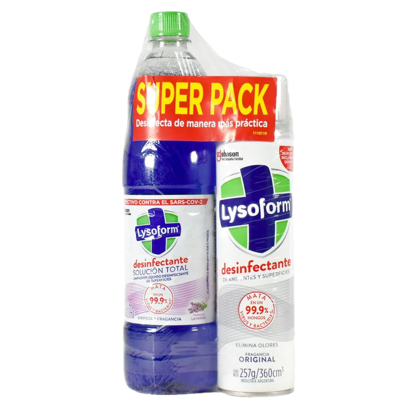 Pack Lysoform Aerosol 360 + Limpiador 900cc