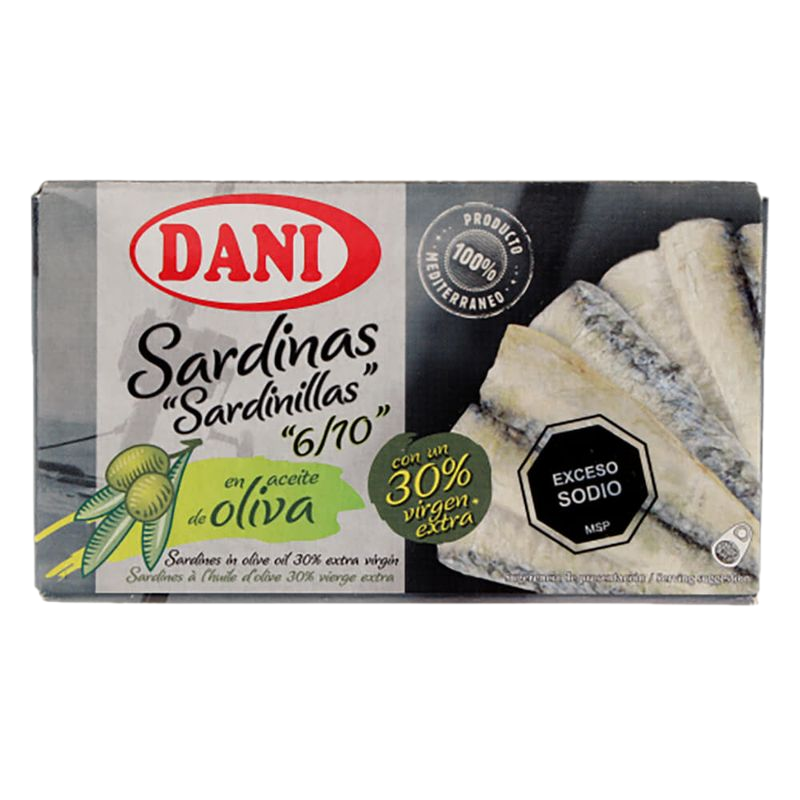 Sardinillas En Aceite De Oliva Dani 90 G