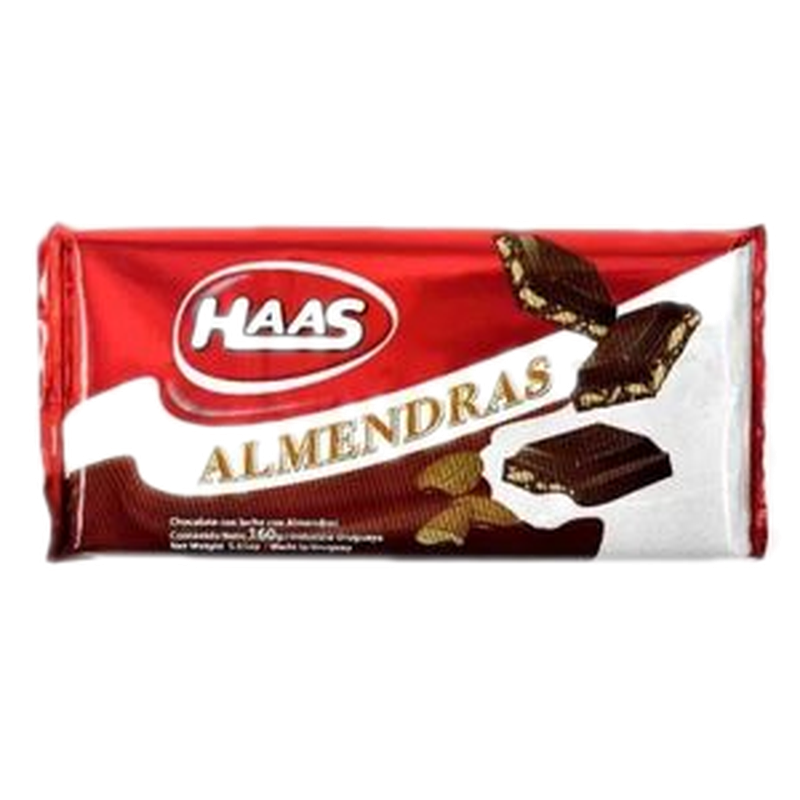 Chocolate Haas Con Almenmdras 160 G.
