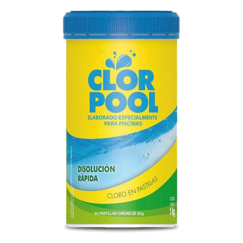 Cloro Para Piscina Solido Disolución Rápida Clor Pool 1 Kg