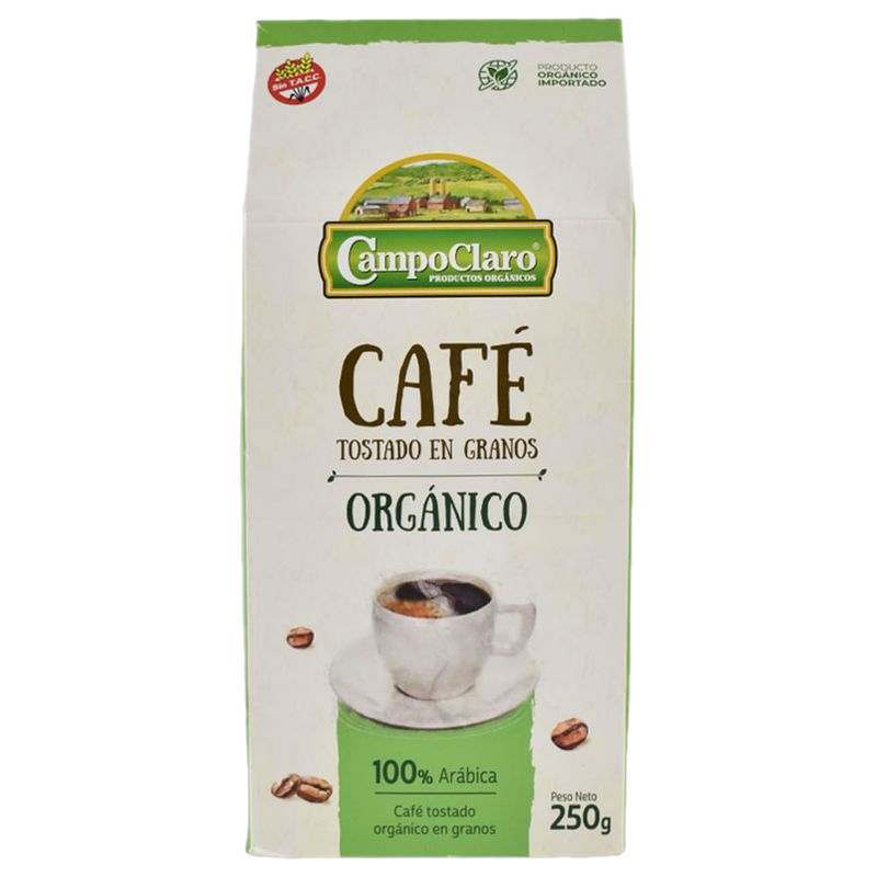 Cafe En Granos Organico Campoclaro 250 G