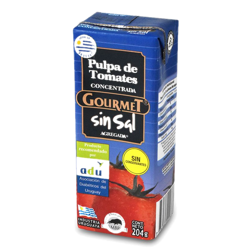 Pulpa De Tomate Gourmet Concentrada Sin Sal 204 G