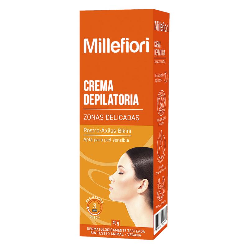 Crema Depilatoria Millefiori Zonas Delicadas Facial 40 G