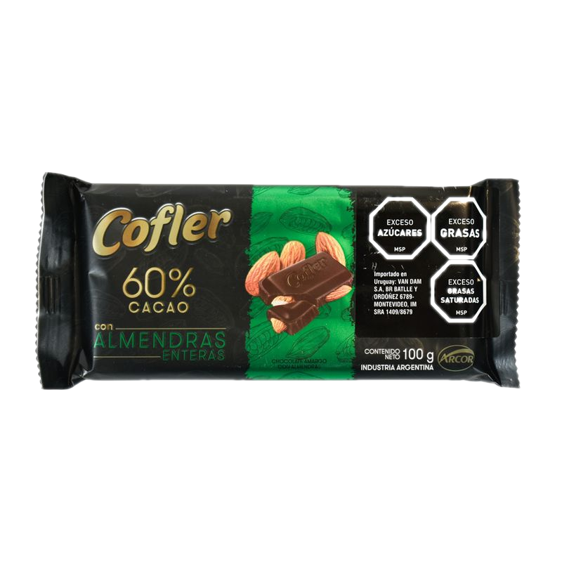 Chocolate Cofler 60 % Cacao Almendras 100 G