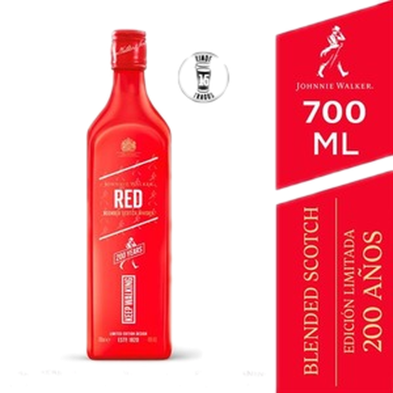 Johnnie W Red 200y 750 Ml