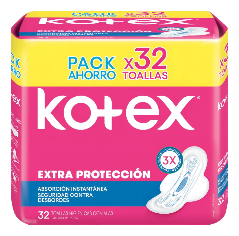 Toalla Femenina Kotex Esencial Con Alas 16 Unidades