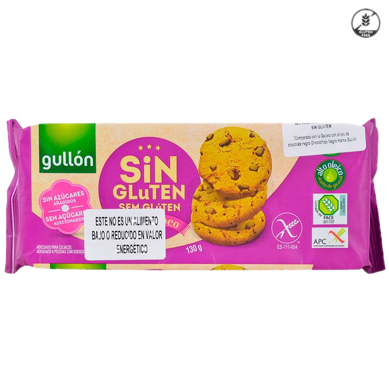 Galletitas Gullón Sin Gluten Con Chips Choc 130 G