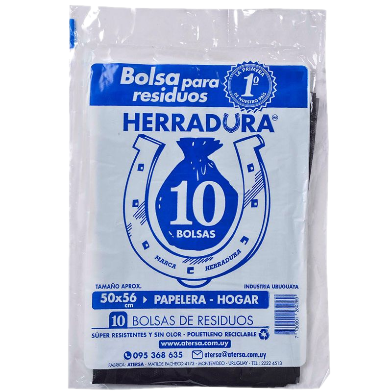 Bolsa De Residuos Herradura 50x56 Cm 10 Unidades