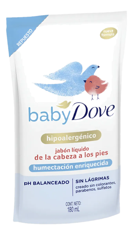 Jabón Líquido Dove Baby Repuesto 180 Ml
