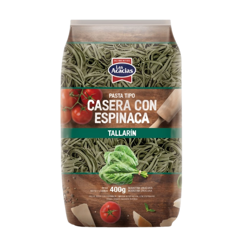 Tallarin Las Acacias Casero Espinaca 400 G