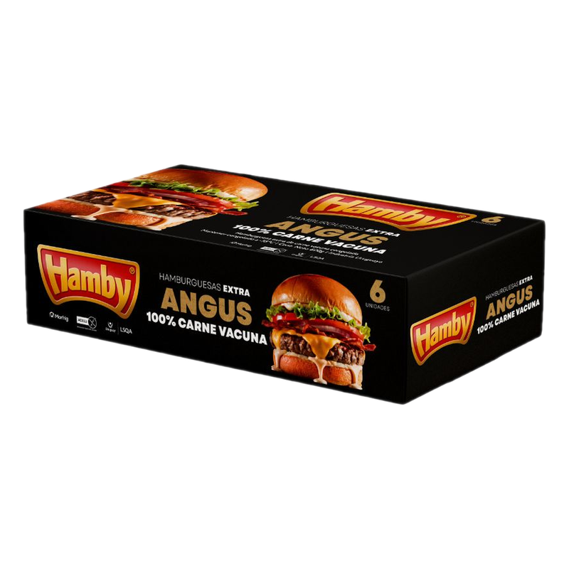 Hamburguesas Angus Hamby 6 Unidades 600 G