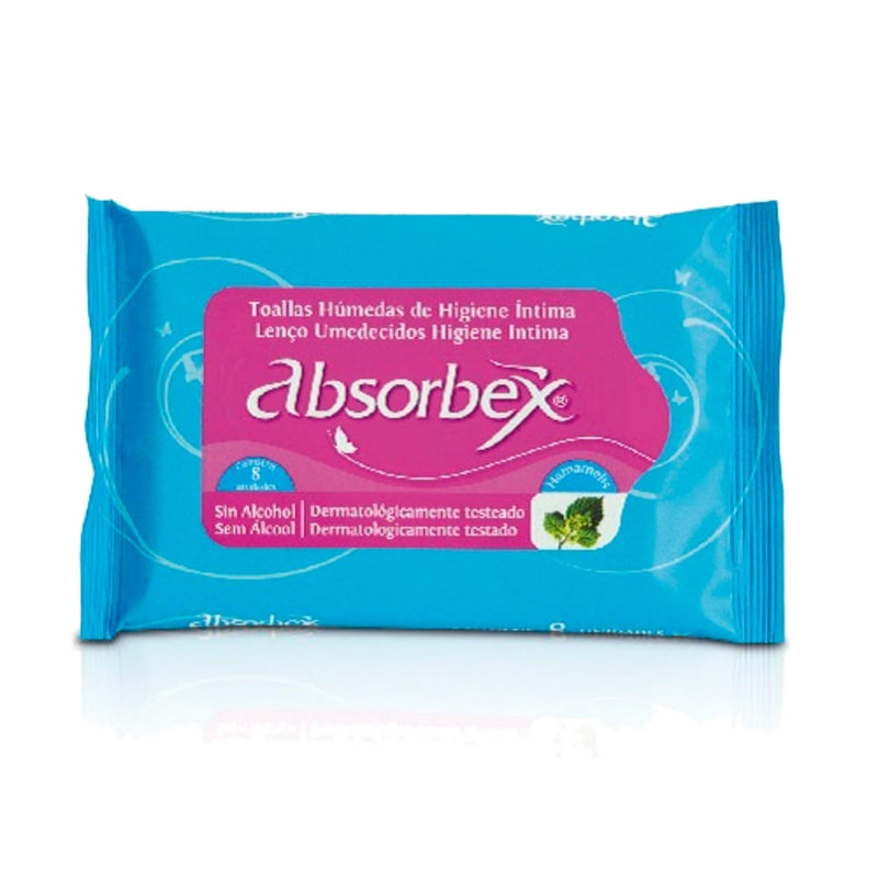 Toallitas Húmedas Absorbex Higiene Íntima Travel 8 Unidades