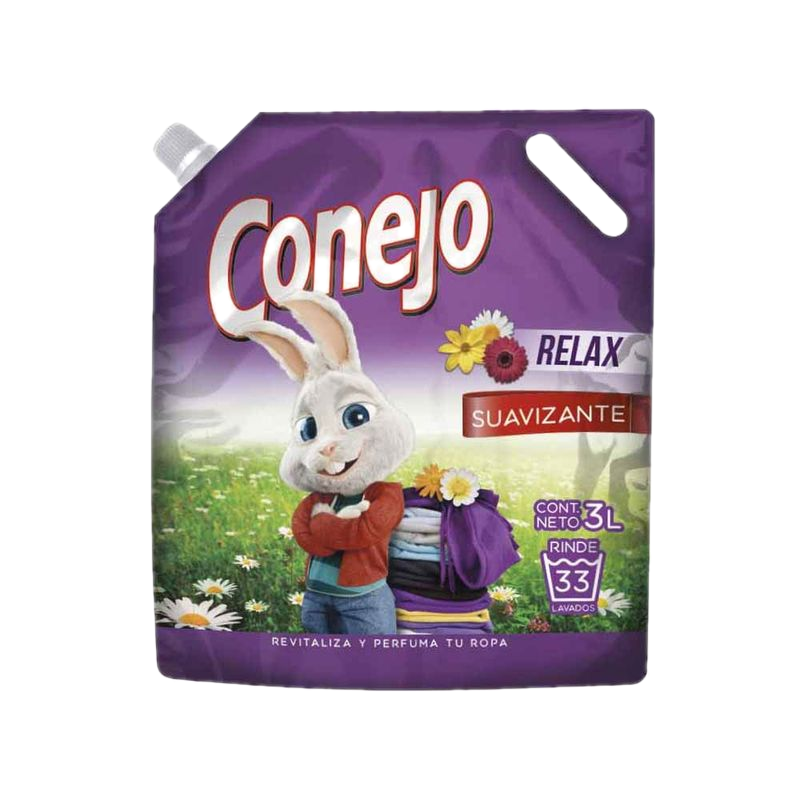 Suavizante De Ropa Conejo Aroma Relax Dp. 3 L