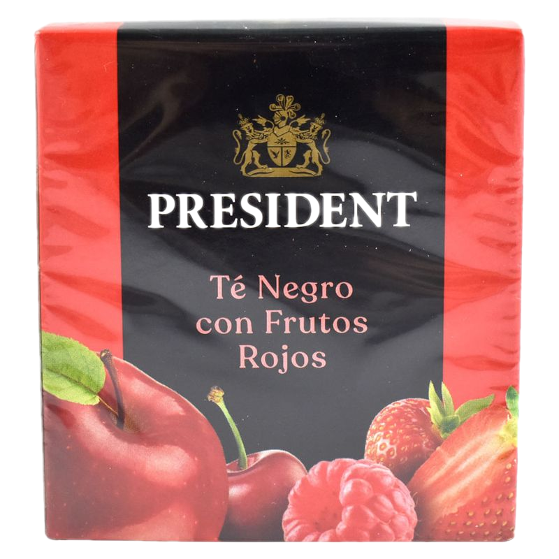 Té President Negro Con Frutos Rojos 10 Sobres
