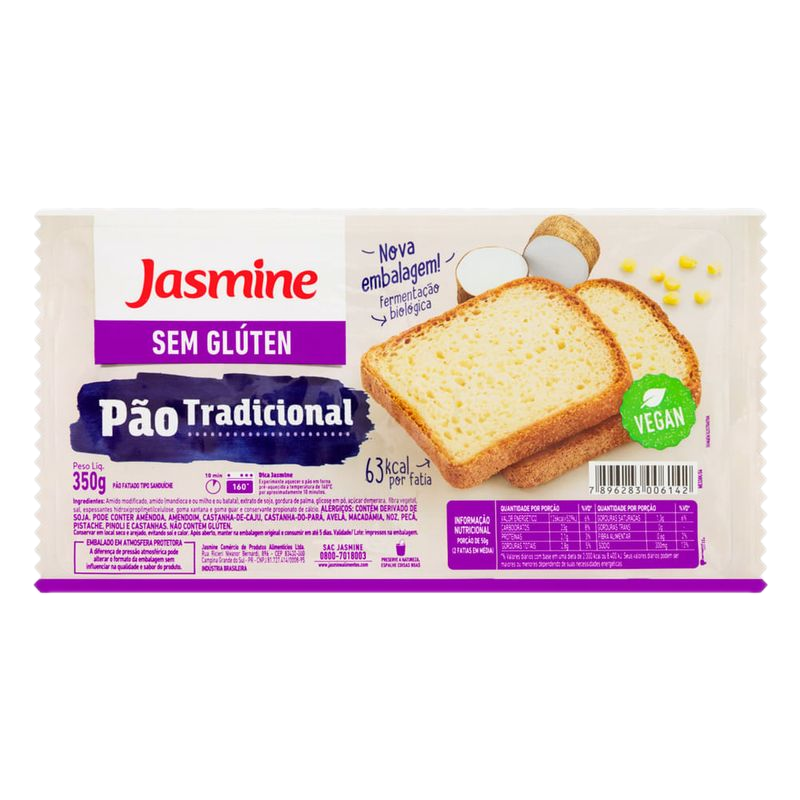 Pan Rodajas Jasmine Sin Gluten 350 G