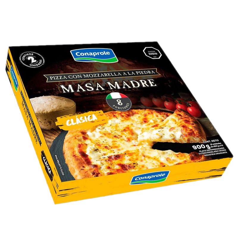 Pizza Con Muzzarella Masa Madre Conaprole 2 Unidades 900 G
