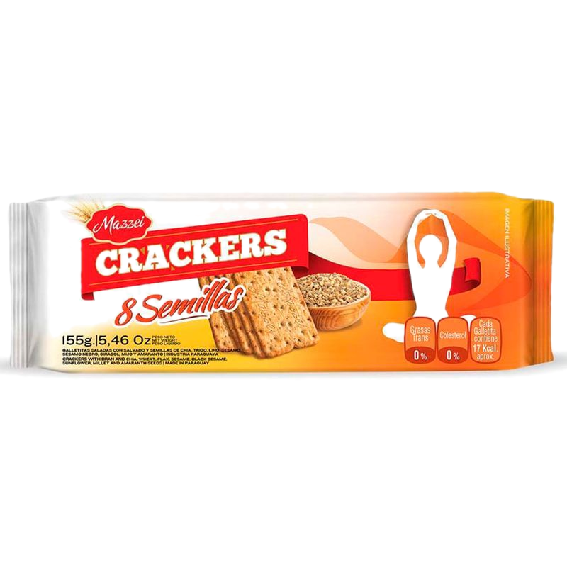 Galletas Mazzei Crackers 8 Semillas 155 G