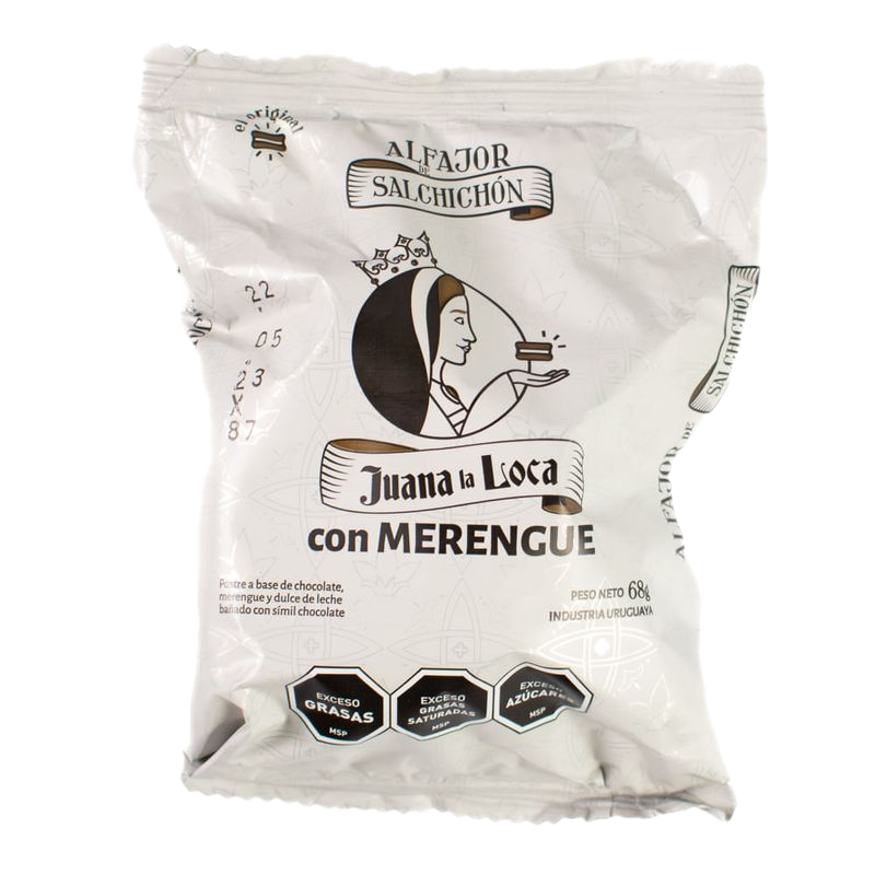 Alfajor Salchichón Juana La Loca Chocolate Merengue 68 G